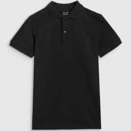 koszulka-chlopieca-4f-t-shirt-polo-z-kolnierzem-bawelna-casual-czarny-158
