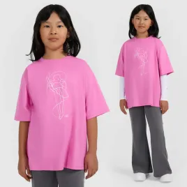koszulka-dziewczeca-4f-t-shirt-z-nadrukiem-oversize-bawelna-rozowy-152