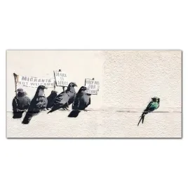 obraz-na-plotnie-protestujace-ptaki-banksy-140x70