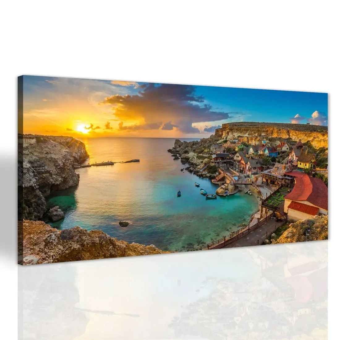 obraz-na-plotnie-scienny-140x70-malta-wyspa-wioska-stan-nowy