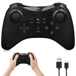 kontroler-bezprzewodowy-do-gier-kompatybilny-wii-u-pro-czarny-kabel-usb