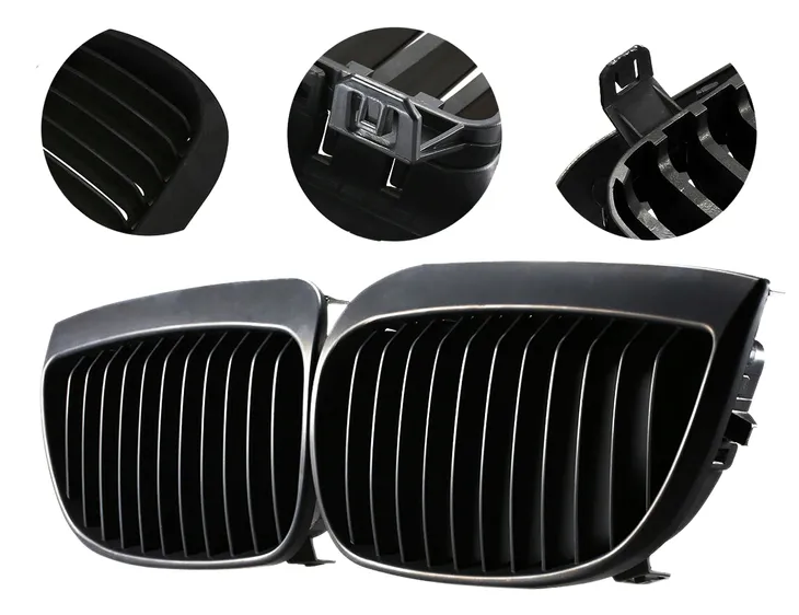 atrapa-grill-kratka-nerki-bmw-e81-e87-matt-numer-katalogowy-czesci-001mb-nerki-w-gril-bmw-e81-e87-2004-2011-przed-liftem-czarny-matt-black-shadow