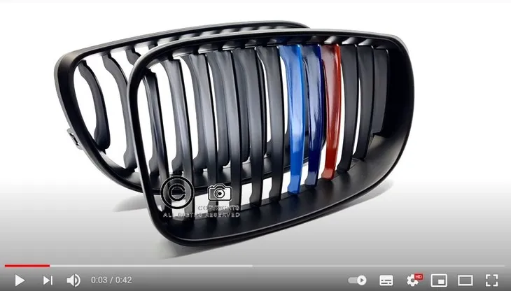 grill-kratki-nerki-bmw-e87-e88-black-matte-m-stan-nowy-numer-katalogowy-czesci-004mbm-nerki-w-gril-bmw-e81-e82-e87-e88-2007-2012-po-lifcie-czarny-matt-m-pakiet
