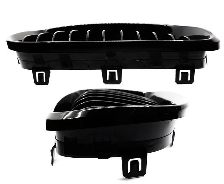 grill-nerki-bmw-1-e87-bmw-e88-czarny-polysk-stan-nowy-numery-katalogowe-zamiennikow-003gb-bmw-e81-e82-e87-e88-2007-2012-po-lifcie-czarne-matowe-nerki-w-grill-zderzaka