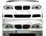 atrapa-grill-kratka-nerki-bmw-e81-e87-polysk-stan-nowy-numery-katalogowe-zamiennikow-001gb-bmw-e81-e87-2004-2007-przed-liftem-czarne-polysk-nerki-w-grill-zderzaki
