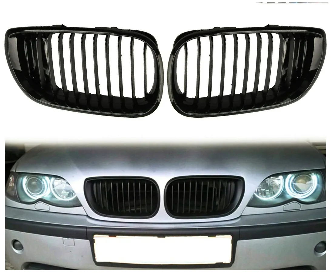 grill-nerki-bmw-e46-2001-2006-czarny-polysk-stan-nowy