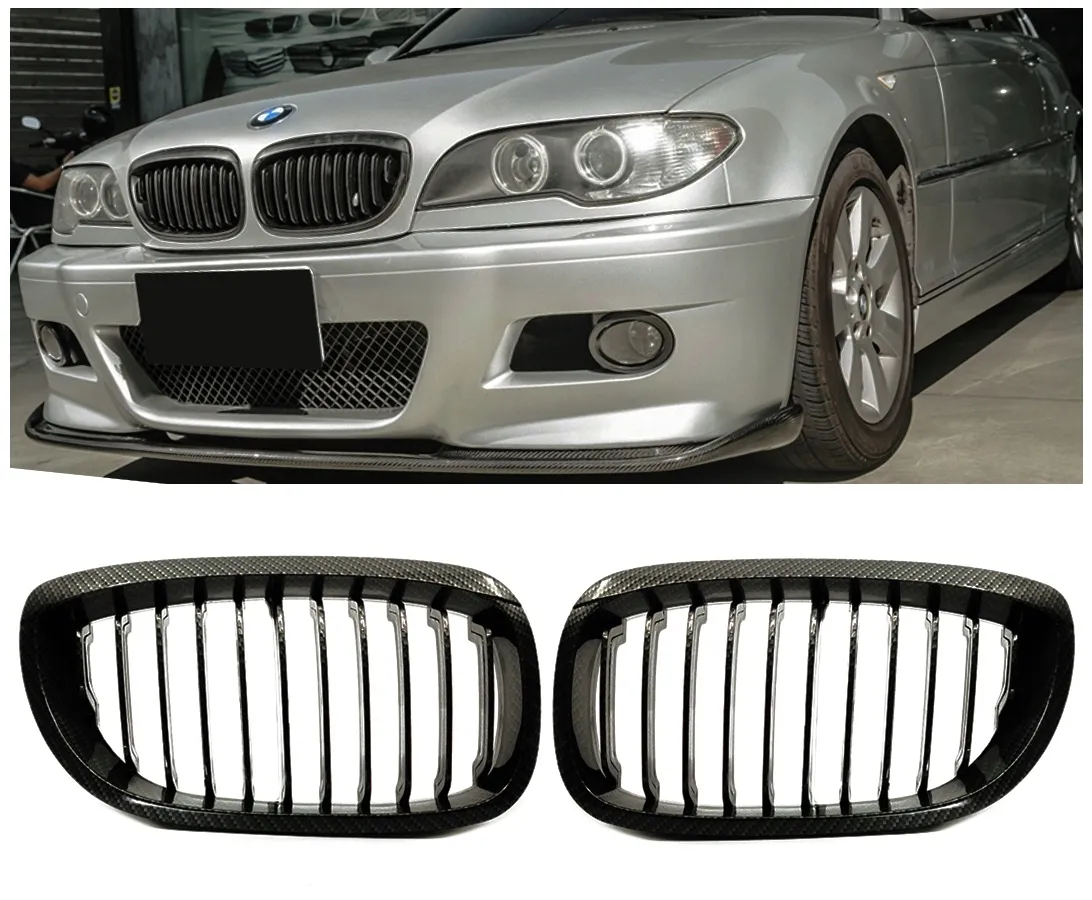 grill-nerki-bmw-e46-2d-2003-2005-carbon-stan-nowy