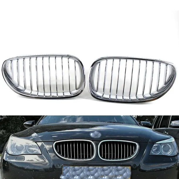 nerki-atrapa-grill-srebrny-chrom-bmw-e60-e61-m5-numery-katalogowe-zamiennikow-bmw-5-e60-sedan-od-2003-do-2010-rokuorbmw-5-e61-touring-kombi-od-2003-do-2010-rokuorbmw-m5-od-2004-do-2011-roku