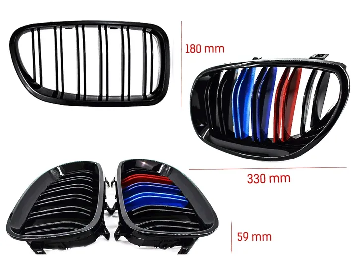 atrapa-grill-kratka-nerki-bmw-e60-e61-black-shadow-numer-katalogowy-czesci-160-nerki-w-grill-bmw-e60-e61-m5-rocznik-2003-2010-m-pakiet-m-color-czarny-mat-matt-matowe-matte-black