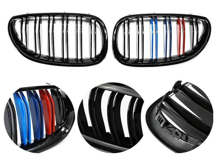 atrapa-grill-kratka-nerki-bmw-e60-e61-gloss-black-kolor-czarny