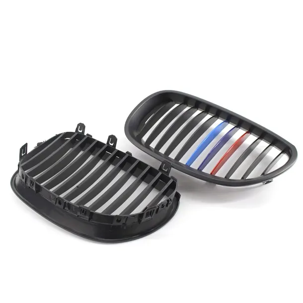 atrapa-grill-kratka-nerki-bmw-e60-e61-matte-black-stan-nowy-producent-czesci-shr-germany