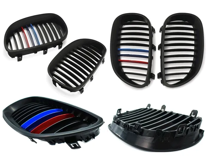 atrapa-grill-kratka-nerki-bmw-e60-e61-matte-black-stan-nowy-numery-katalogowe-zamiennikow-bmw-5-e60-sedan-od-2003-do-2010-rokuorbmw-5-e61-touring-kombi-od-2003-do-2010-rokuorbmw-m5-od-2004-do-2011-rokuormalowanie-na-wzor-m-color-m-power-m-pakiet-m5