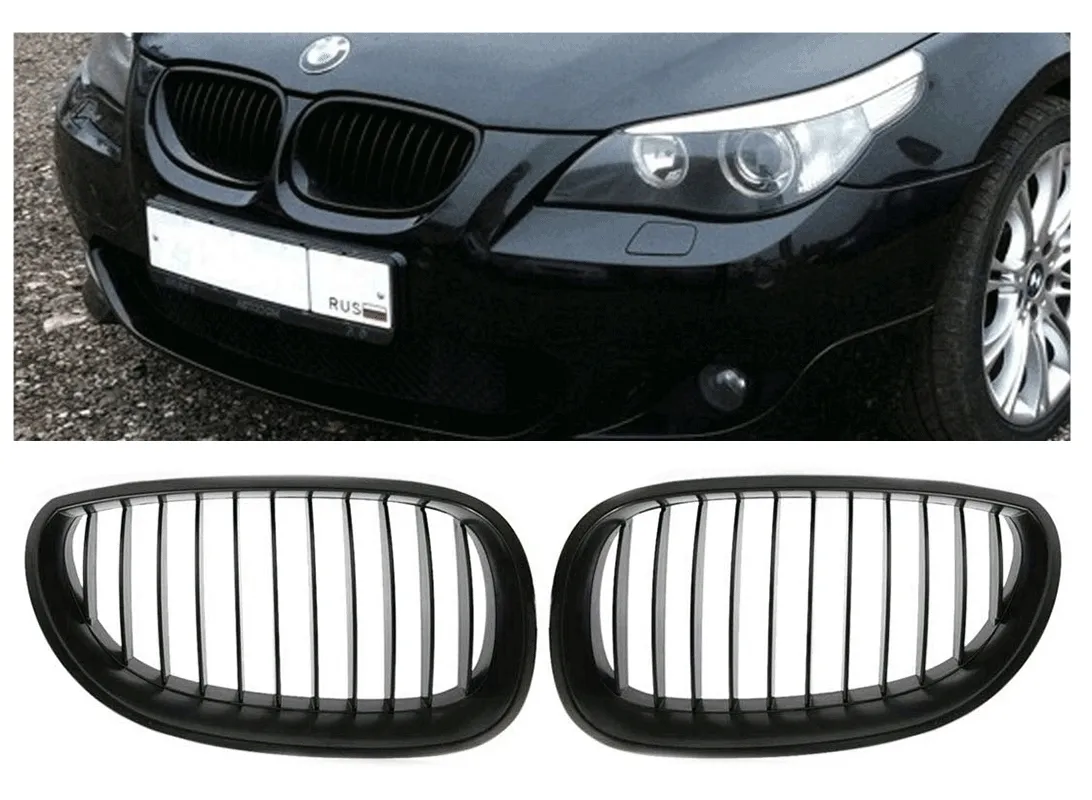 nerki-atrapa-grill-czarny-mat-matt-bmw-e60-e61-m5-stan-nowy