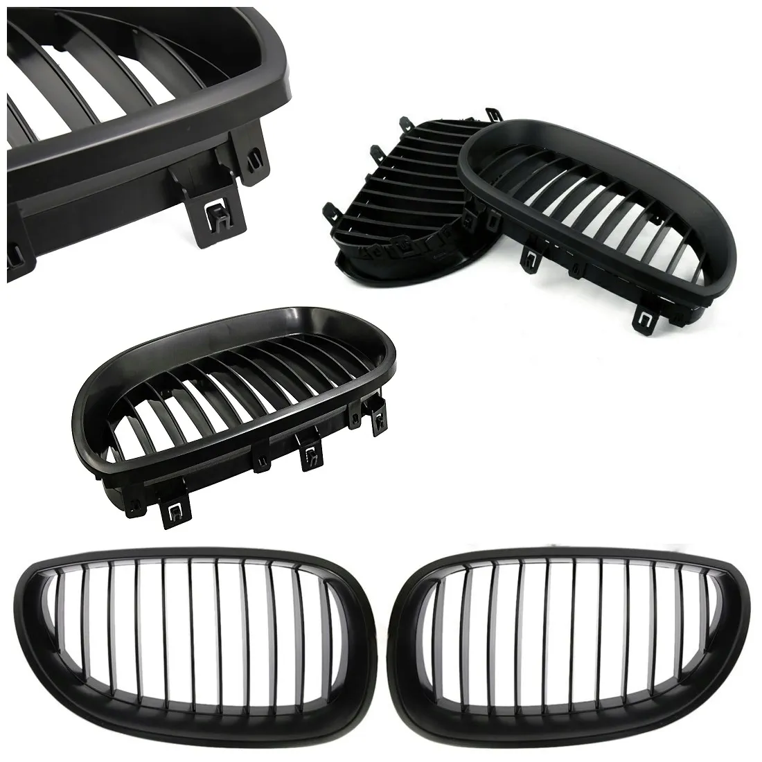 nerki-atrapa-grill-czarny-mat-matt-bmw-e60-e61-m5-stan-nowy