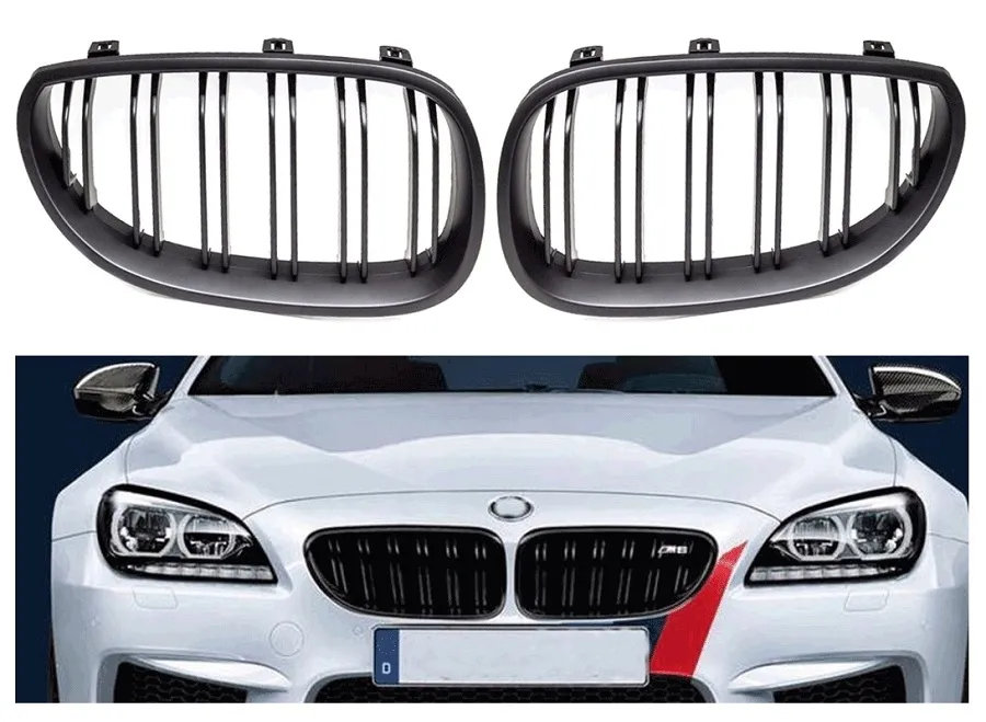 atrapa-grill-kratka-nerki-bmw-e60-e61-matte-black-stan-nowy