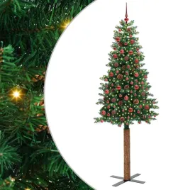 szczupla-choinka-zielony-210-cm-pvc-i-lite-drewno-sosnowe