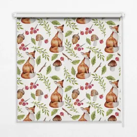 fotoroleta-lisy-grzyby-liscie-na-wymiar-150x140-cm