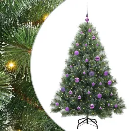 sztuczna-choinka-z-150-diodami-led-zielony-150-cm-pe-i-pvc
