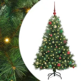 sztuczna-choinka-z-150-diodami-led-zielony-150-cm-pe-i-pvc