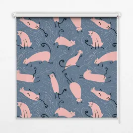 roleta-wolnowiszaca-okienna-rozowe-koty-150x140-cm