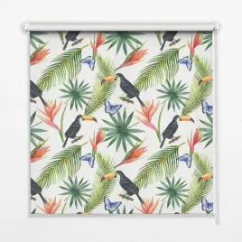roleta-wolnowiszaca-tukany-na-kwiatach-150x140-cm
