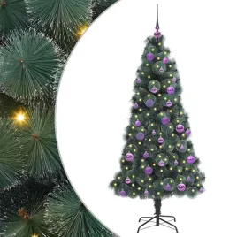 sztuczna-choinka-z-lampkami-i-zestawem-ozdob-zielony-150-cm-pet