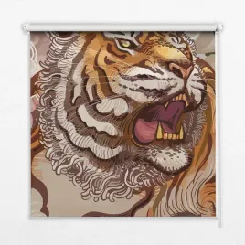roleta-okienna-scienna-tygrys-w-kwiatach-150x140cm
