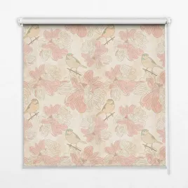 fotoroleta-ptaki-wsrod-kwiatow-na-wymiar-100x100cm