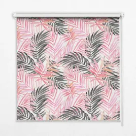 roleta-klasyczna-rozowe-i-czarne-liscie-100x100-cm