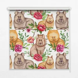 roleta-okienna-scienna-psy-wsrod-kwiatow-100x100cm