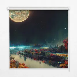 roleta-rzeka-w-blasku-ksiezyca-na-wymiar-100x100cm