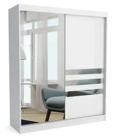 szafa-160-cm-biala-mat-lustra-paski-przesuwna-ml