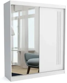 szafa-160-cm-biala-mat-lustro-listwy-przesuwna-ml