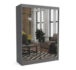 szafa-przesuwna-160-cm-szara-antracyt-lustra-ml