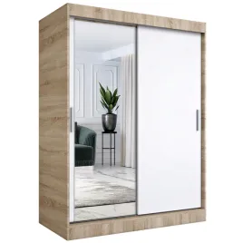 szafa-przesuwna-150-cm-sonoma-biala-lustro-mkp