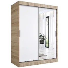 szafa-przesuwna-150-cm-sonoma-biala-lustro-mkp