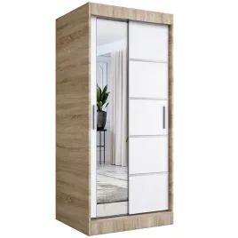 szafa-przesuwna-90-cm-sonoma-biala-lustro-mkp