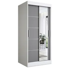 szafa-przesuwna-90-cm-biala-antracyt-lustro-mkp