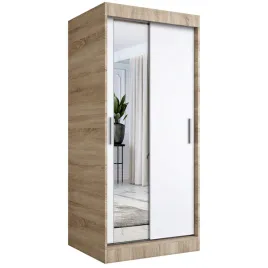 szafa-przesuwna-90-cm-sonoma-biala-lustro-mkp