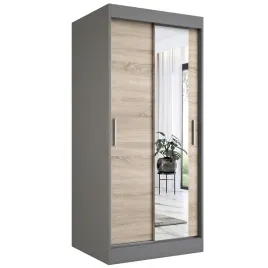 szafa-przesuwna-90-cm-antracyt-sonoma-lustro-mkp