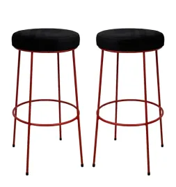2x-hoker-niski-taboret-66-cm-czerwony-metalowy-1p