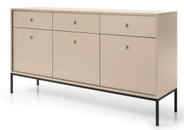 komoda-154-cm-3-szuflady-bezowa-czarne-nogi-mon