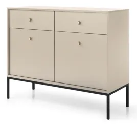 komoda-104-cm-2-szuflady-bezowa-czarne-nogi-mon