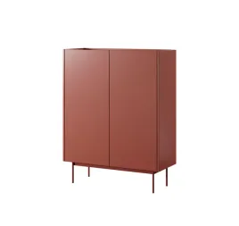 komoda-czerwona-dab-linea-97-cm-elegancka-wysoka-2-drzwi-col