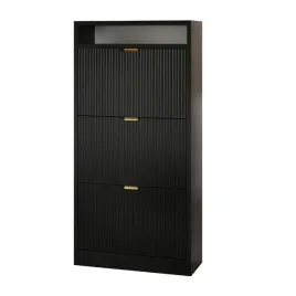 szafka-na-buty-czarna-do-przedpokoju-60x125x24-uchylne-drzwi-ami-mdf