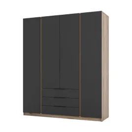 szafa-czterodrzwiowa-200-cm-3-szuflady-dab-evoke-czarny-kaja