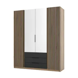 szafa-4-drzwi-200-cm-3-szuflady-evoke-czarny-lustra-lamele-kaja