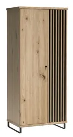 szafa-dwudrzwiowa-86-cm-dab-artisan-lamele-czarne-nogi-cl1