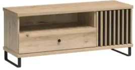 stolik-rtv-pod-telewizor-124-cm-dab-artisan-lamele-czarne-nogi-cl7