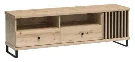 szafka-rtv-pod-telewizor-160-artisan-lamele-czarne-nogi-cl6